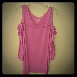 Plus Size 22/24 Open Shoulder Shirt Lane Bryant